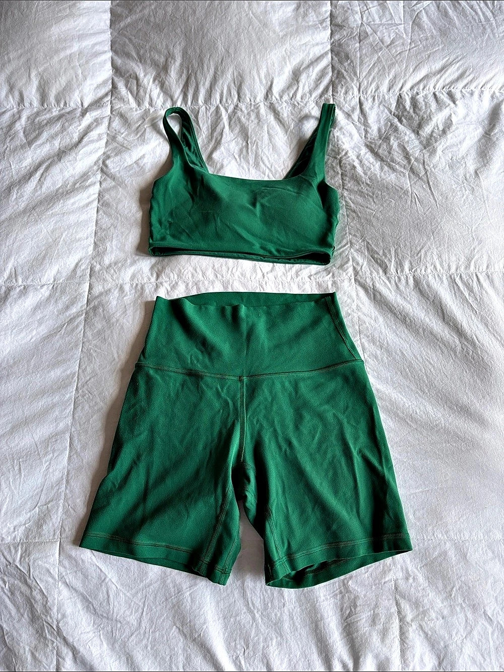 Lululemon Align High-Rise Short and Align Tank Top Green